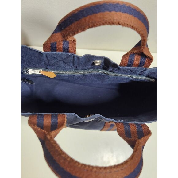 Hermès 1990s Navy/Brown Canvas Fourre Tout Mini Tote Bag - Picture 11 of 15